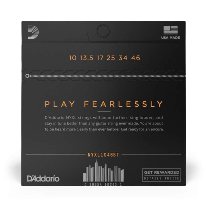 D'Addario NYXL1046BT - Struny do gitary elektrycznej (10-46) - 3 D'Addario NYXL1046BT - Struny do gitary elektrycznej (10-46) - 3