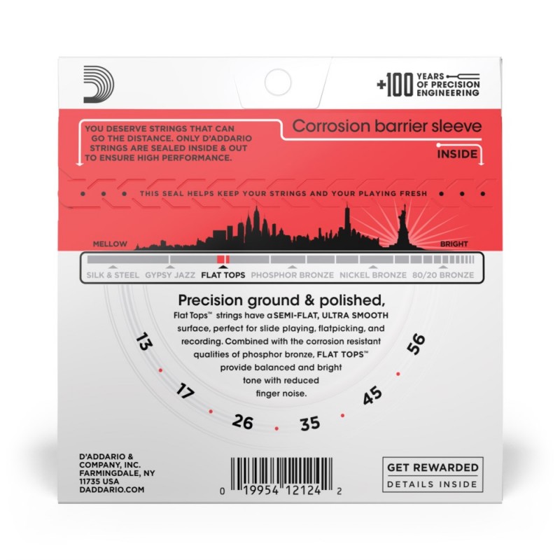 D'Addario EFT17 - Struny do gitary akustycznej (13-56) - 3 D'Addario EFT17 - Struny do gitary akustycznej (13-56) - 3