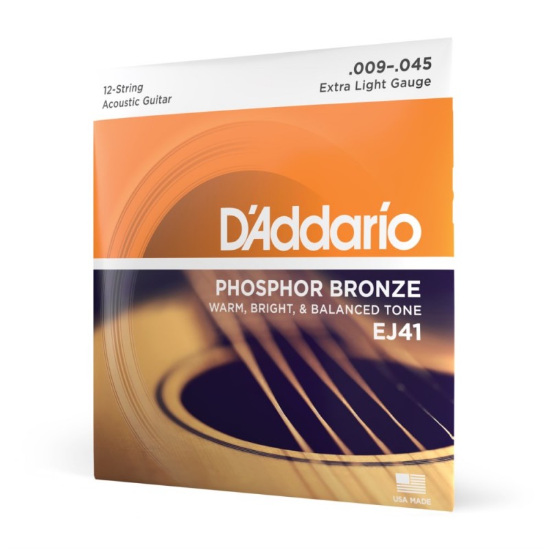 D'Addario EJ41 - Struny do gitary akustycznej 12-strunowe (9-45) - 1 D'Addario EJ41 - Struny do gitary akustycznej 12-strunowe (9-45) - 1