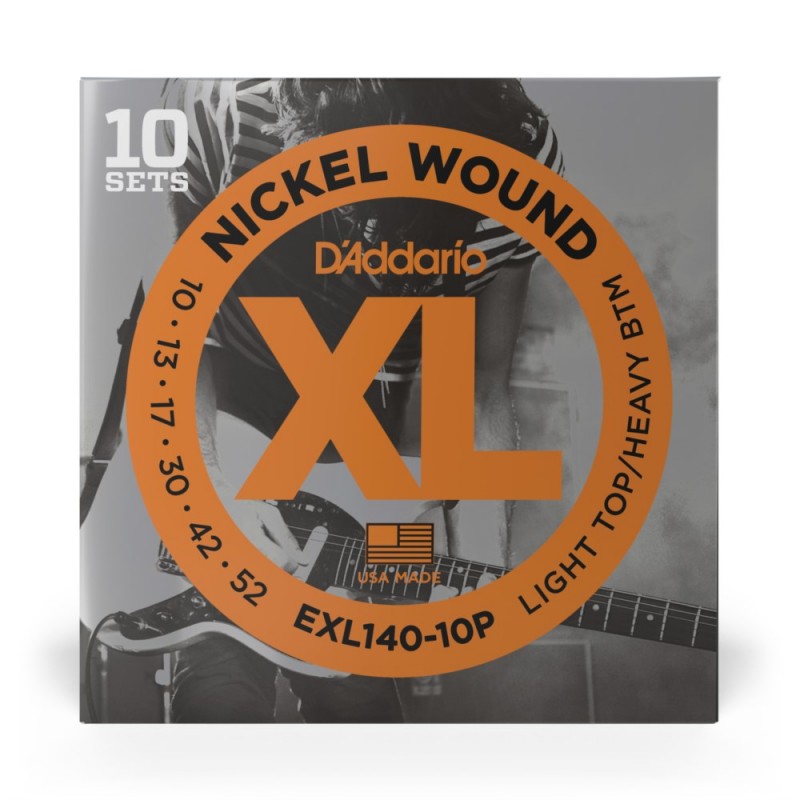 D'Addario EXL140-10P - Struny do gitary elektrycznej (10-52, 10 kpl.) - 1 D'Addario EXL140-10P - Struny do gitary elektrycznej (10-52, 10 kpl.) - 1