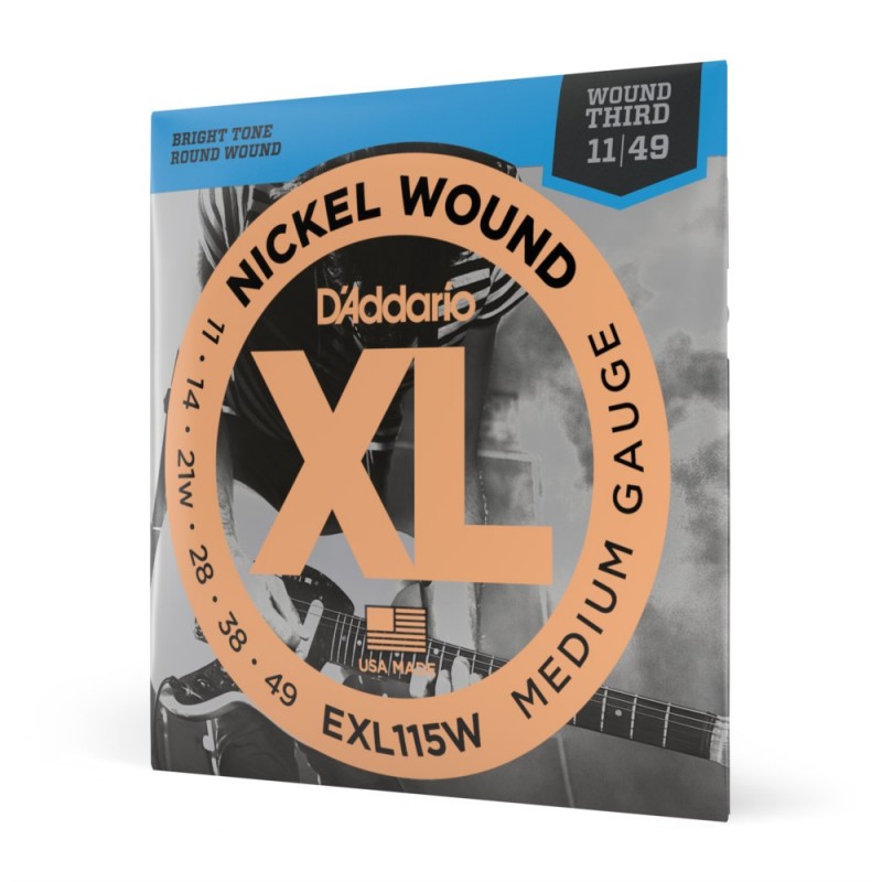 D'Addario EXL115W - Struny do gitary elektrycznej (11-49) - 1 D'Addario EXL115W - Struny do gitary elektrycznej (11-49) - 1