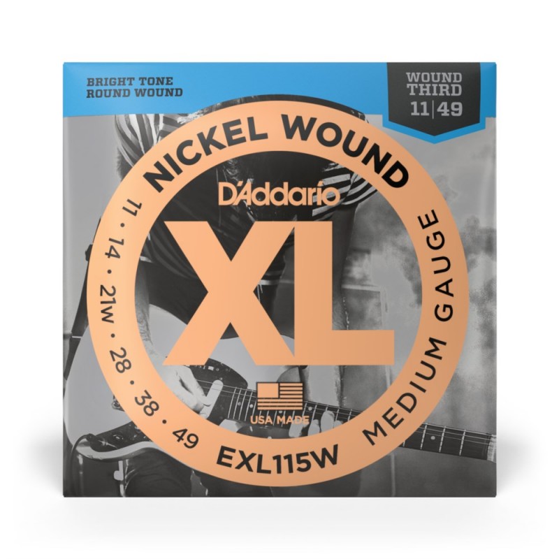 D'Addario EXL115W - Struny do gitary elektrycznej (11-49) - 2 D'Addario EXL115W - Struny do gitary elektrycznej (11-49) - 2