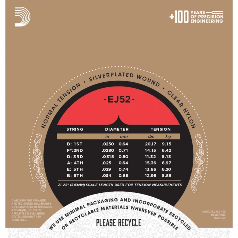D'Addario EJ52 - Struny gitarowe - 3 D'Addario EJ52 - Struny gitarowe - 3