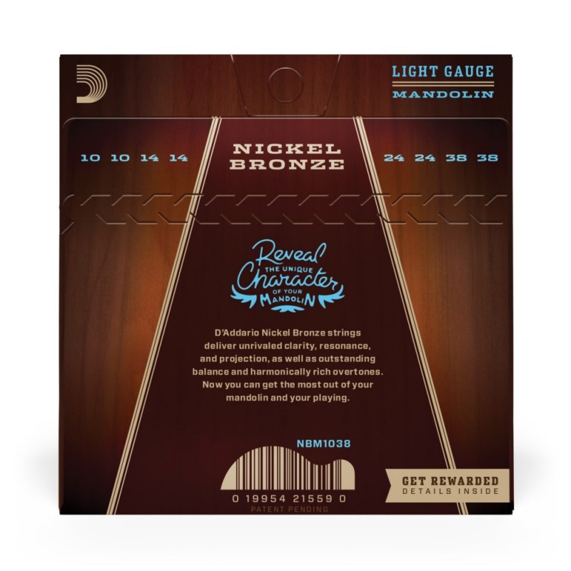 D'Addario NBM1038 - Struny do mandoliny (10-38) - 3 D'Addario NBM1038 - Struny do mandoliny (10-38) - 3