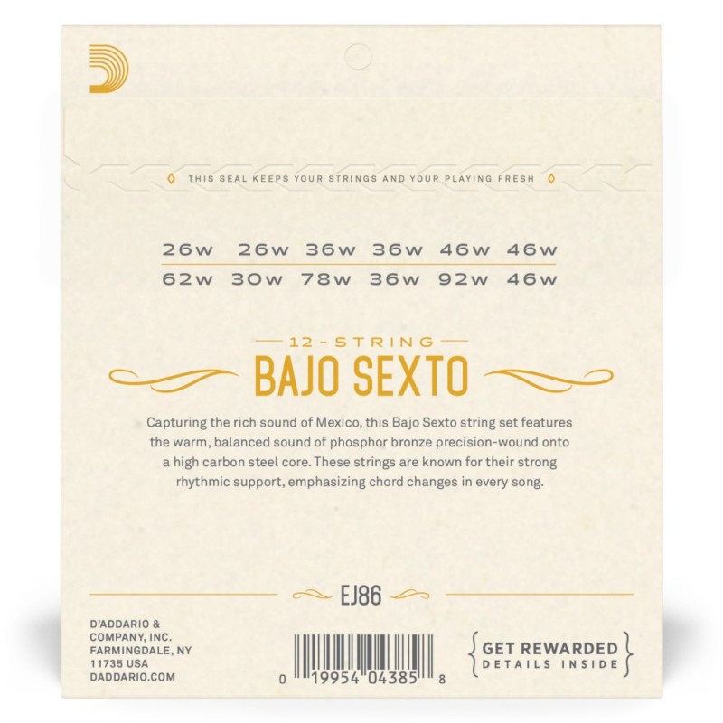 D'Addario EJ86 - Struny do bajo - 3 D'Addario EJ86 - Struny do bajo - 3