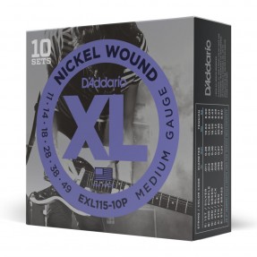 D'Addario EXL115-10P - Struny do gitary elektrycznej (11-49, 10 kpl.) - 1