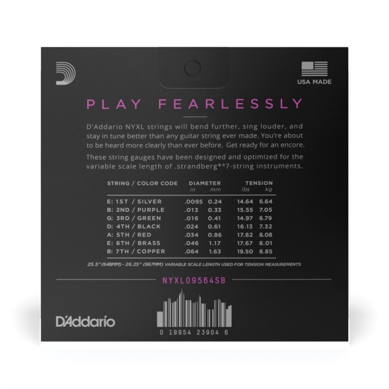 D'Addario NYXL09564SB - Struny do gitary elektrycznej (095-64) - 3 D'Addario NYXL09564SB - Struny do gitary elektrycznej (095-64) - 3