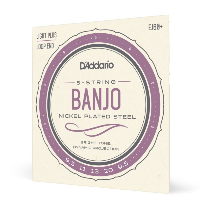 D'Addario EJ60+ - Struny do banjo 5-strunowe (9.5-20) - 1 D'Addario EJ60+ - Struny do banjo 5-strunowe (9.5-20) - 1