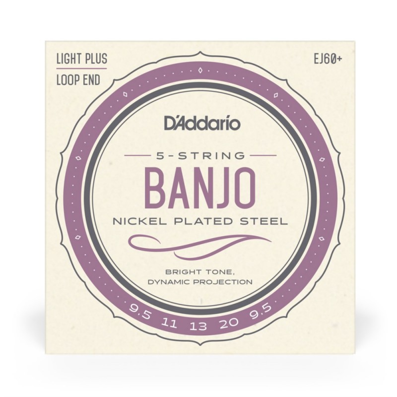 D'Addario EJ60+ - Struny do banjo 5-strunowe (9.5-20) - 2 D'Addario EJ60+ - Struny do banjo 5-strunowe (9.5-20) - 2