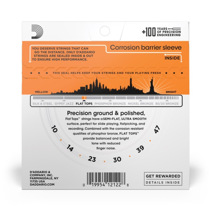 D'Addario EFT15 - Struny do gitary akustycznej (10-47) - 3 D'Addario EFT15 - Struny do gitary akustycznej (10-47) - 3