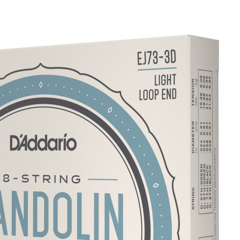 D'Addario EJ73-3D - Struny do mandoliny (10-38, 3 kpl.) - 4 D'Addario EJ73-3D - Struny do mandoliny (10-38, 3 kpl.) - 4