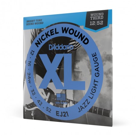D'Addario EJ21 - Struny do gitary elektrycznej (12-52) - 1