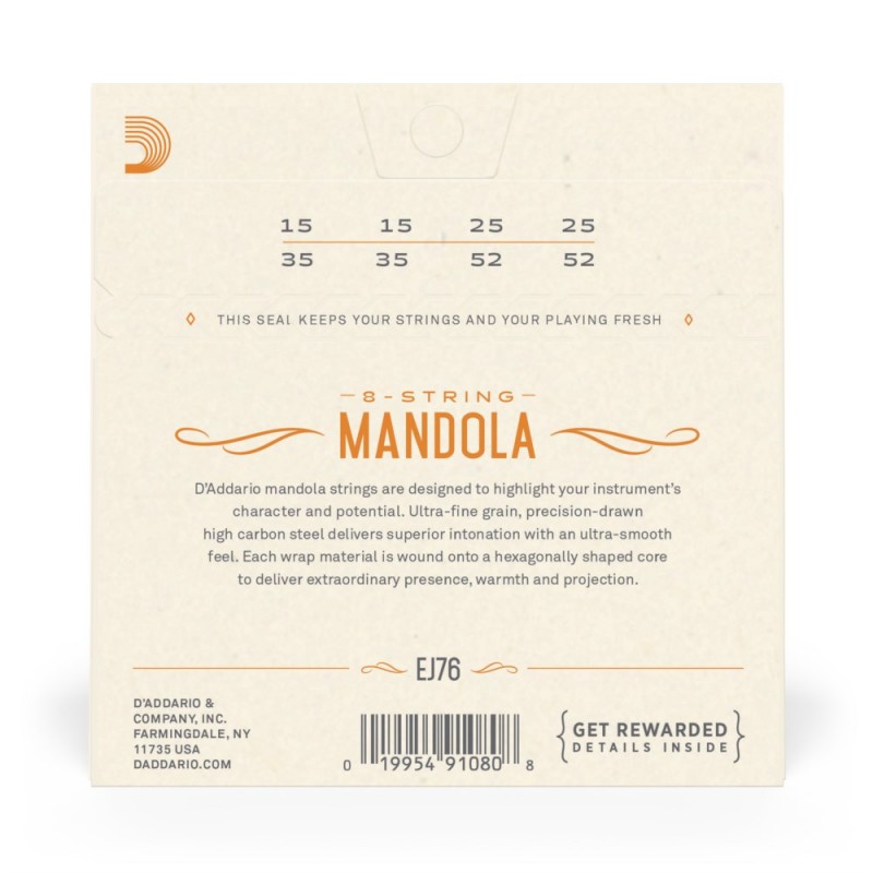 D'Addario EJ76 - Struny do mandoli (15-52) - 3 D'Addario EJ76 - Struny do mandoli (15-52) - 3