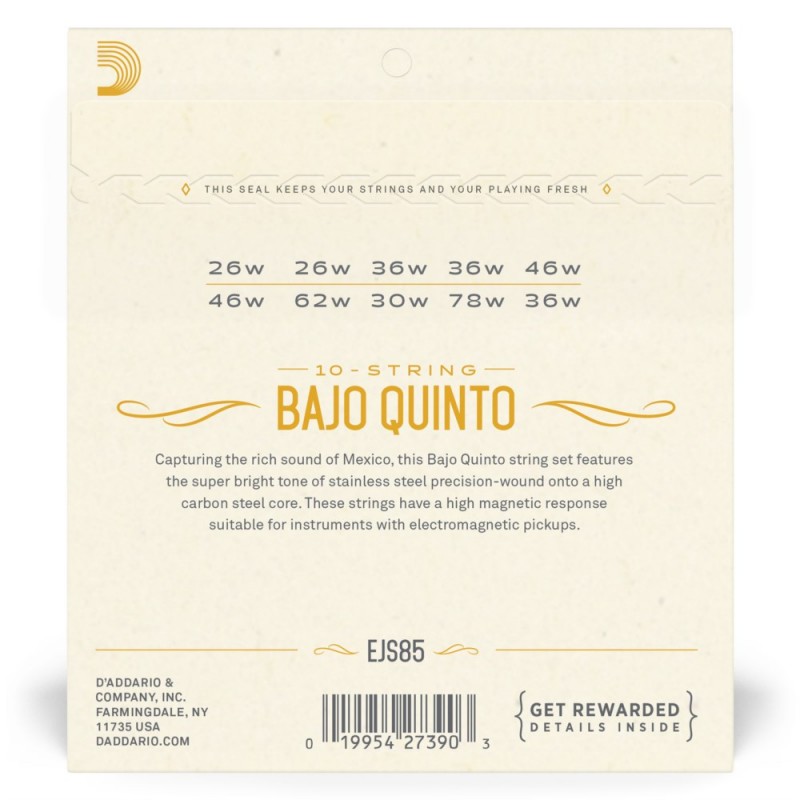 D'Addario EJS85 - Struny do banjo - 3 D'Addario EJS85 - Struny do banjo - 3