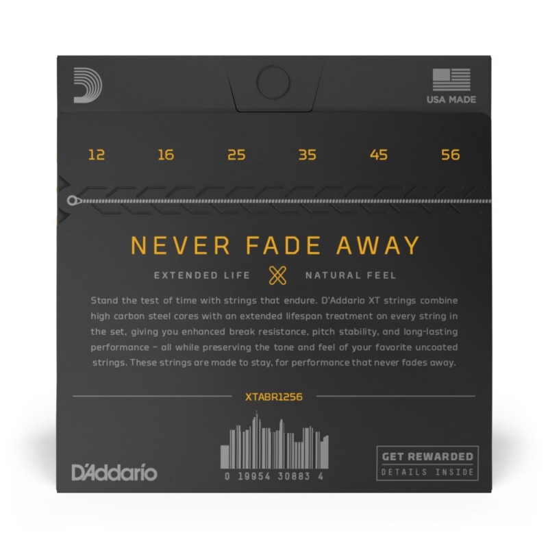 D'Addario XTABR1256 - Struny do gitary akustycznej (12-56) - 3 D'Addario XTABR1256 - Struny do gitary akustycznej (12-56) - 3