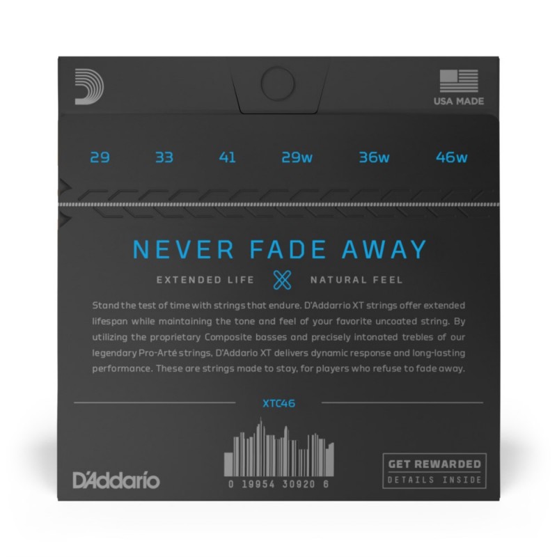 D'Addario XTC46 XT - Struny Classical Silver Plated Copper - 3 D'Addario XTC46 XT - Struny Classical Silver Plated Copper - 3