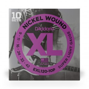 D'Addario EXL120-10P - Struny do gitary elektrycznej (9-42, 10 kpl.) - 1