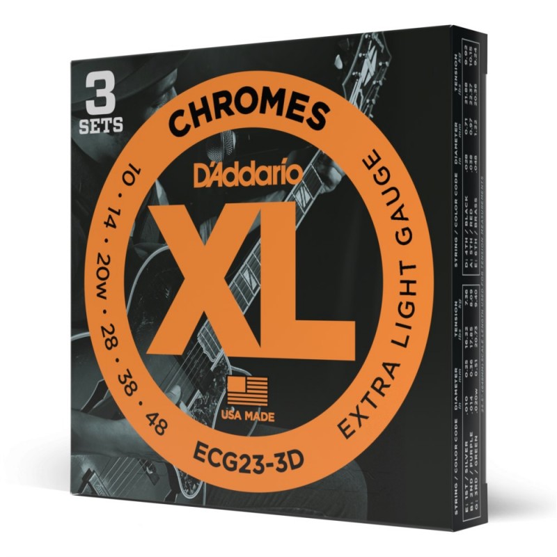 D'Addario ECG23 - Struny do gitary elektrycznej (10-48, 3 sets) - 1 D'Addario ECG23 - Struny do gitary elektrycznej (10-48, 3 sets) - 1