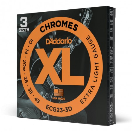 D'Addario ECG23 - Struny do gitary elektrycznej (10-48, 3 sets) - 1