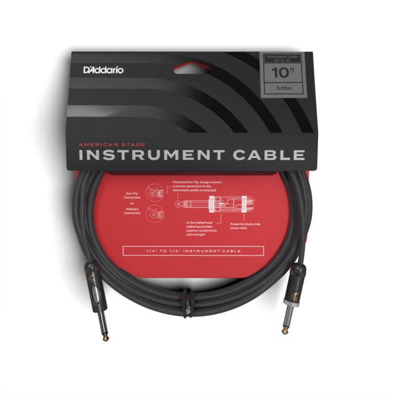 D'Addario PW-AMSK-10 - Kabel gitarowy (3 m) - 3 D'Addario PW-AMSK-10 - Kabel gitarowy (3 m) - 3