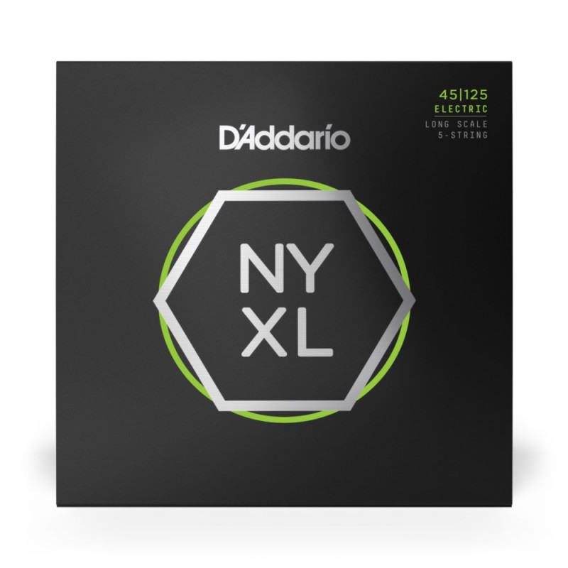 D'Addario NYXL45125 - Struny do gitary basowej 5-strunowe (45-125) - 2 D'Addario NYXL45125 - Struny do gitary basowej 5-strunowe (45-125) - 2