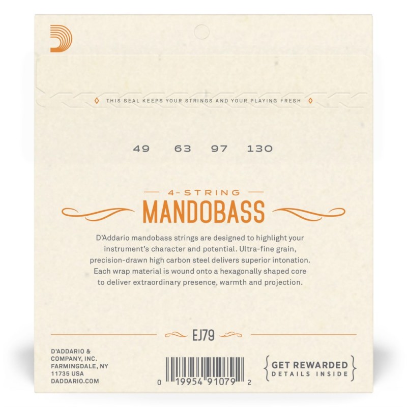 D'Addario J79 - Struny Mandobass (49-130) - 3 D'Addario J79 - Struny Mandobass (49-130) - 3