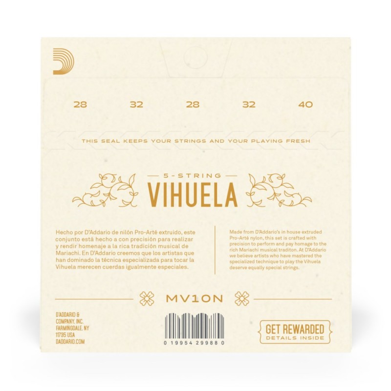 D'Addario MV10N - Struny Vihuela - 3 D'Addario MV10N - Struny Vihuela - 3