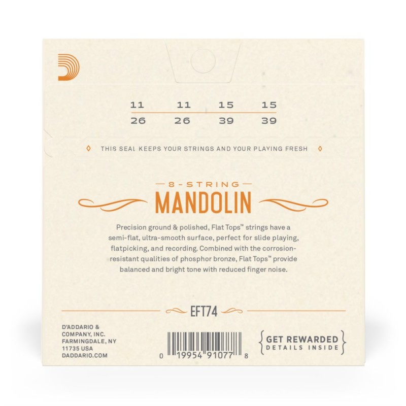 D'Addario EFT74 - Struny do mandoliny (11-39) - 3 D'Addario EFT74 - Struny do mandoliny (11-39) - 3