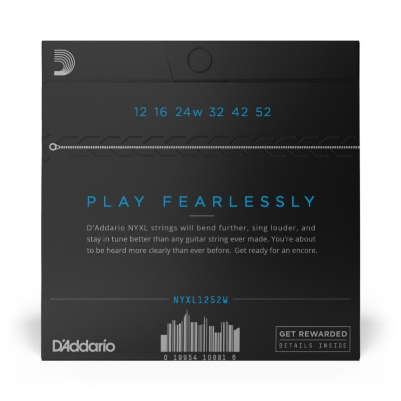 D'Addario NYXL1252W - Struny do gitary elektrycznej (12-52) - 3 D'Addario NYXL1252W - Struny do gitary elektrycznej (12-52) - 3
