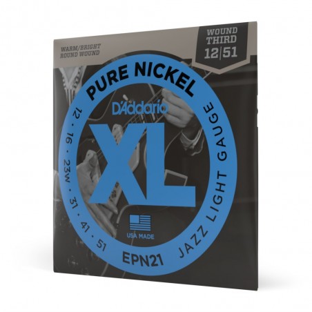 D'Addario EPN21 - Struny do gitary elektrycznej (12-52) - 1