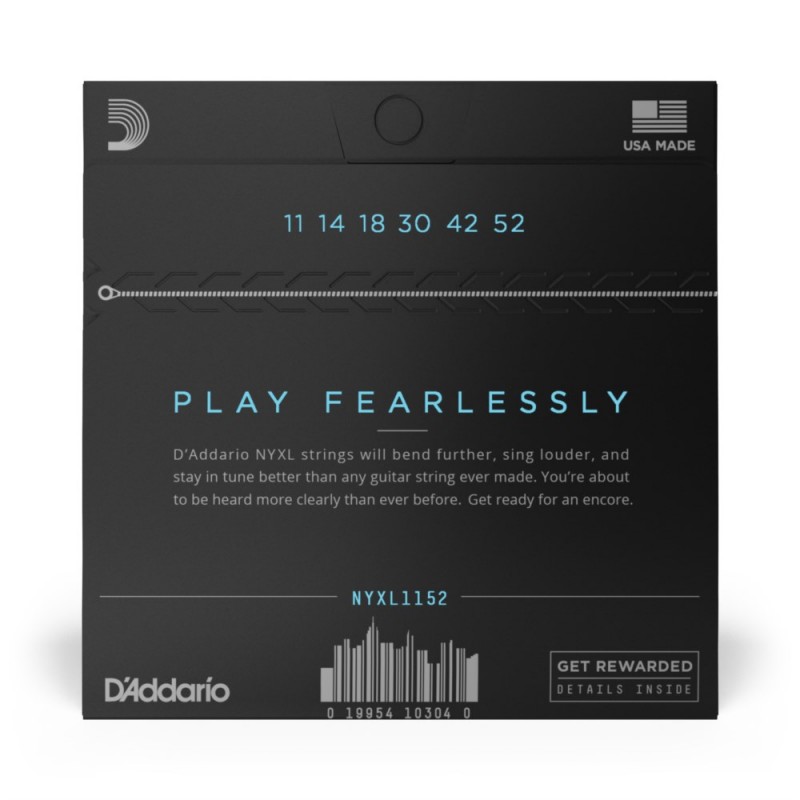 D'Addario NYXL1152 - Struny do gitary elektrycznej (11-52) - 3 D'Addario NYXL1152 - Struny do gitary elektrycznej (11-52) - 3