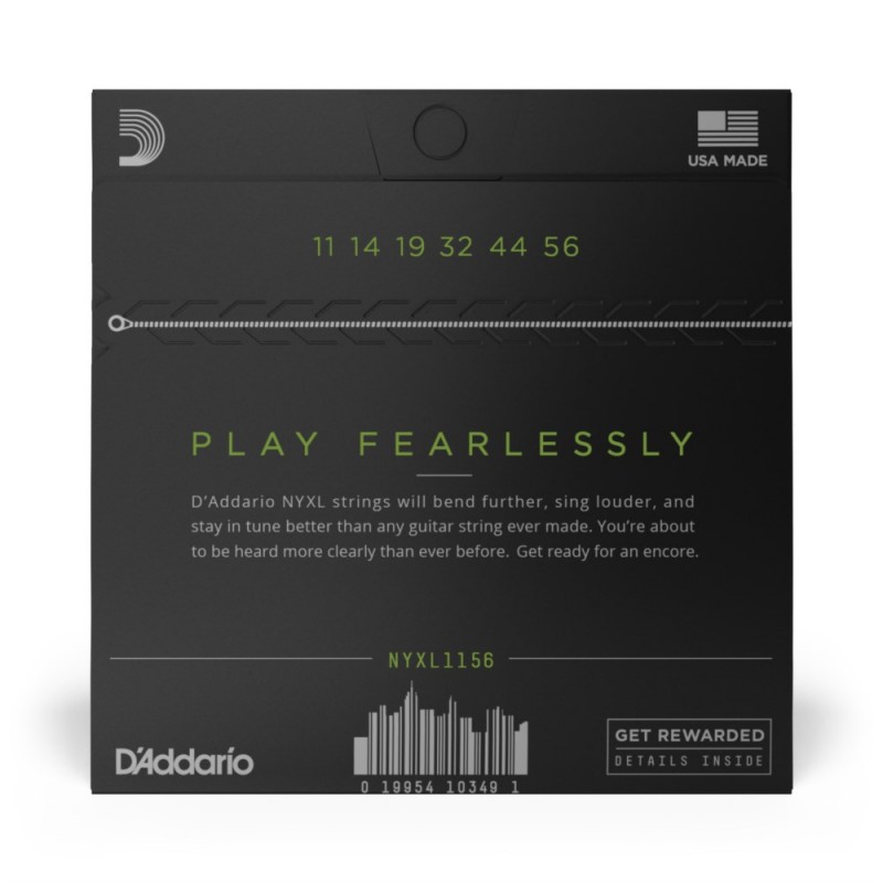 D'Addario NYXL1156 - Struny do gitary elektrycznej (11-56) - 3 D'Addario NYXL1156 - Struny do gitary elektrycznej (11-56) - 3