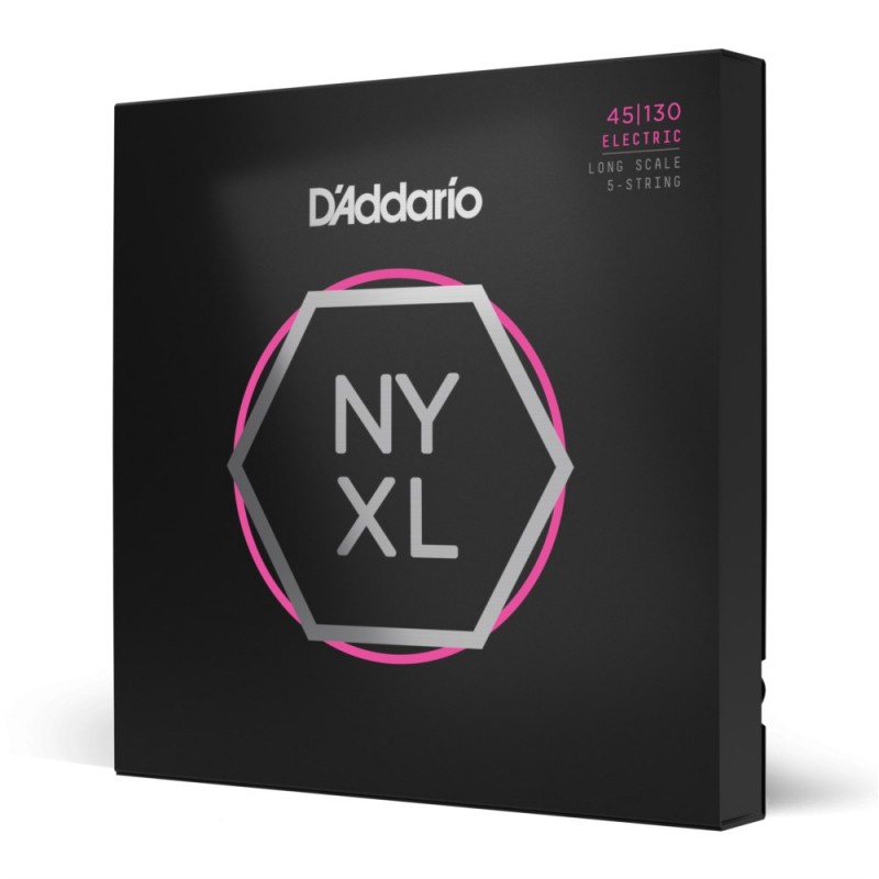 D'Addario NYXL45130 - Struny do gitary basowej 5-strunowe (45-130) - 1 D'Addario NYXL45130 - Struny do gitary basowej 5-strunowe (45-130) - 1
