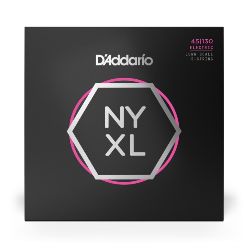 D'Addario NYXL45130 - Struny do gitary basowej 5-strunowe (45-130) - 2 D'Addario NYXL45130 - Struny do gitary basowej 5-strunowe (45-130) - 2