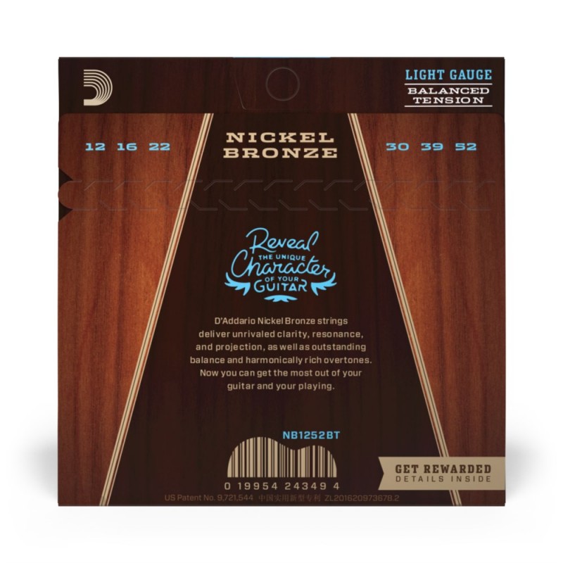 D'Addario NB1252BT - Struny do gitary akustycznej (12-52) - 3 D'Addario NB1252BT - Struny do gitary akustycznej (12-52) - 3