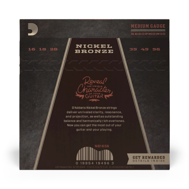 D'Addario NB1656 - Struny do gitary akustycznej (16-56) - 3 D'Addario NB1656 - Struny do gitary akustycznej (16-56) - 3