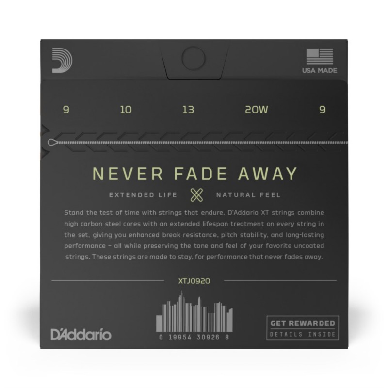 D'Addario XTJ0920 XT - Struny do banjo (09-20) - 3 D'Addario XTJ0920 XT - Struny do banjo (09-20) - 3