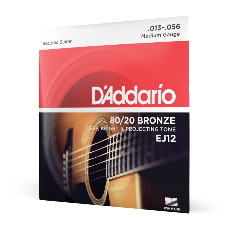 D'Addario EJ12 - Struny do gitary akustycznej (13-56) - 1 D'Addario EJ12 - Struny do gitary akustycznej (13-56) - 1
