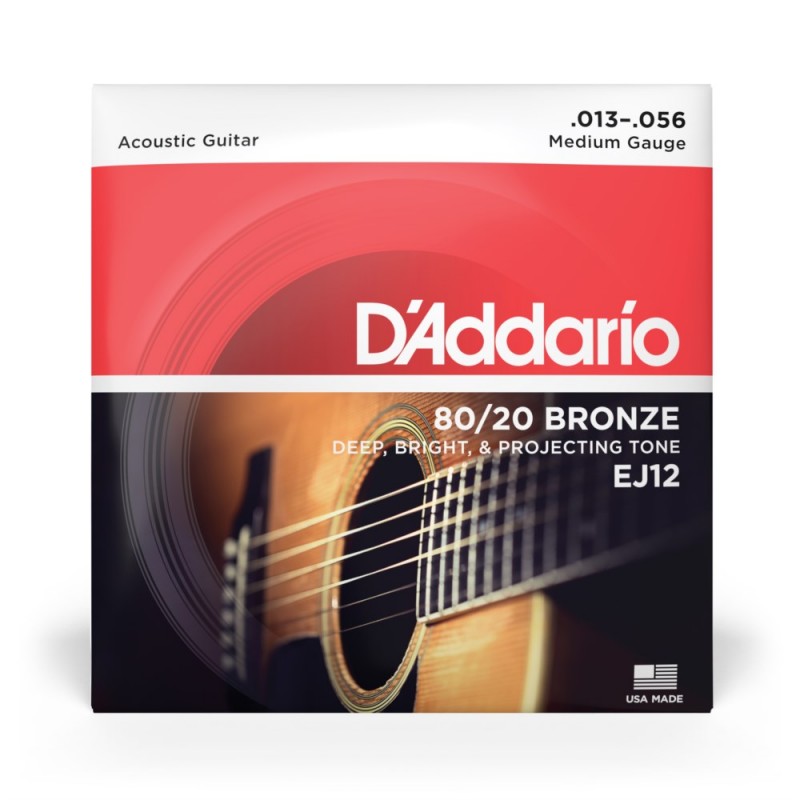 D'Addario EJ12 - Struny do gitary akustycznej (13-56) - 2 D'Addario EJ12 - Struny do gitary akustycznej (13-56) - 2