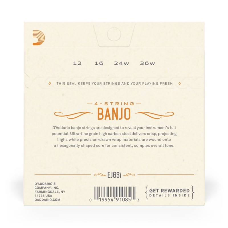 D'Addario EJ63I - Struny do banjo Irish Tenor (9-30) - 3 D'Addario EJ63I - Struny do banjo Irish Tenor (9-30) - 3
