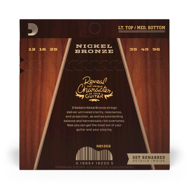 D'Addario NB1256 - Struny do gitary akustycznej (12-56) - 3 D'Addario NB1256 - Struny do gitary akustycznej (12-56) - 3