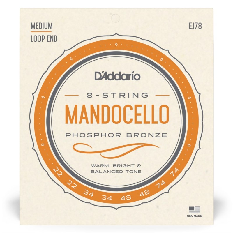 D'Addario J78 - Struny do Mandocello (22-74) - 2 D'Addario J78 - Struny do Mandocello (22-74) - 2