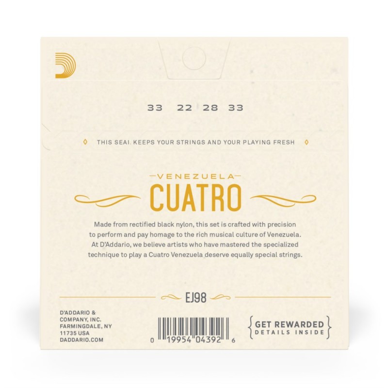 D'Addario EJ98 - Struny Cuatro-Venezuela - 3 D'Addario EJ98 - Struny Cuatro-Venezuela - 3