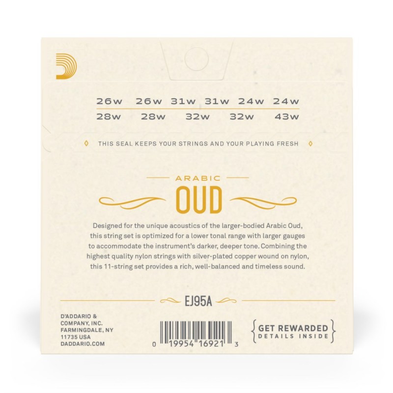 D'Addario EJ95A - Struny Arabic Oud - 3 D'Addario EJ95A - Struny Arabic Oud - 3