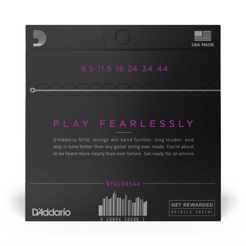 D'Addario NYXL09544 - Struny do gitary elektrycznej (9.5-44) - 3 D'Addario NYXL09544 - Struny do gitary elektrycznej (9.5-44) - 3