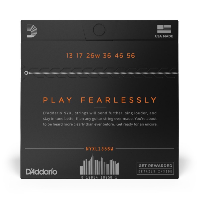 D'Addario NYXL1356W - Struny do gitary elektrycznej (13-56) - 3 D'Addario NYXL1356W - Struny do gitary elektrycznej (13-56) - 3