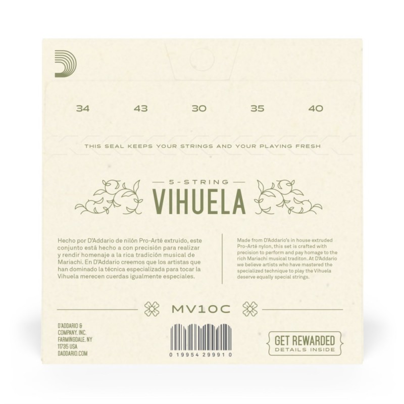 D'Addario MV10C - Struny Vihuela - 3 D'Addario MV10C - Struny Vihuela - 3