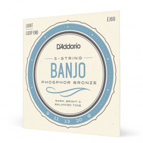 D'Addario EJ69 - Struny do banjo 5-strunowe (9-20) - 1