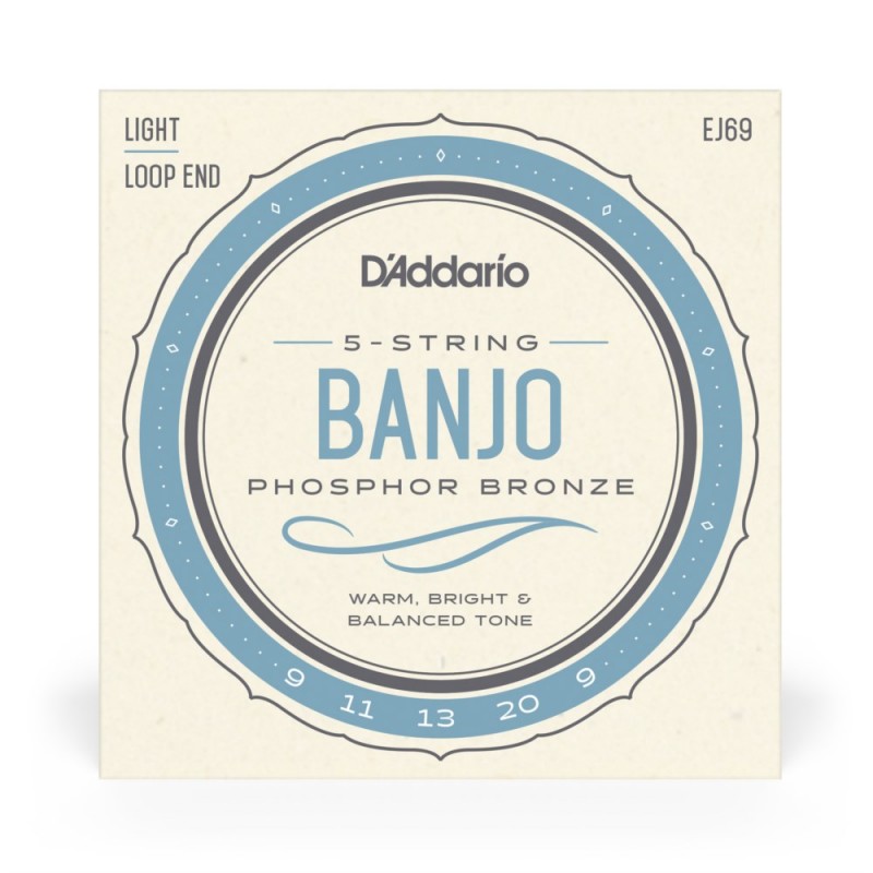 D'Addario EJ69 - Struny do banjo 5-strunowe (9-20) - 2 D'Addario EJ69 - Struny do banjo 5-strunowe (9-20) - 2