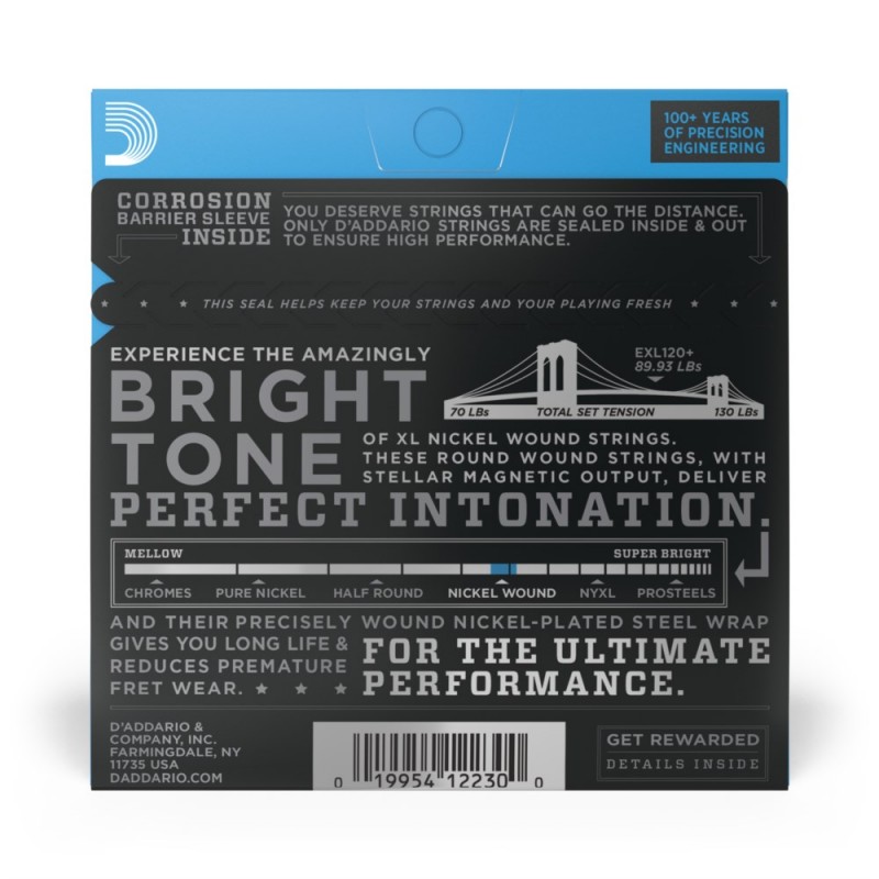 D'Addario EXL120+ - Struny do gitary elektrycznej (9.5-44) - 3 D'Addario EXL120+ - Struny do gitary elektrycznej (9.5-44) - 3